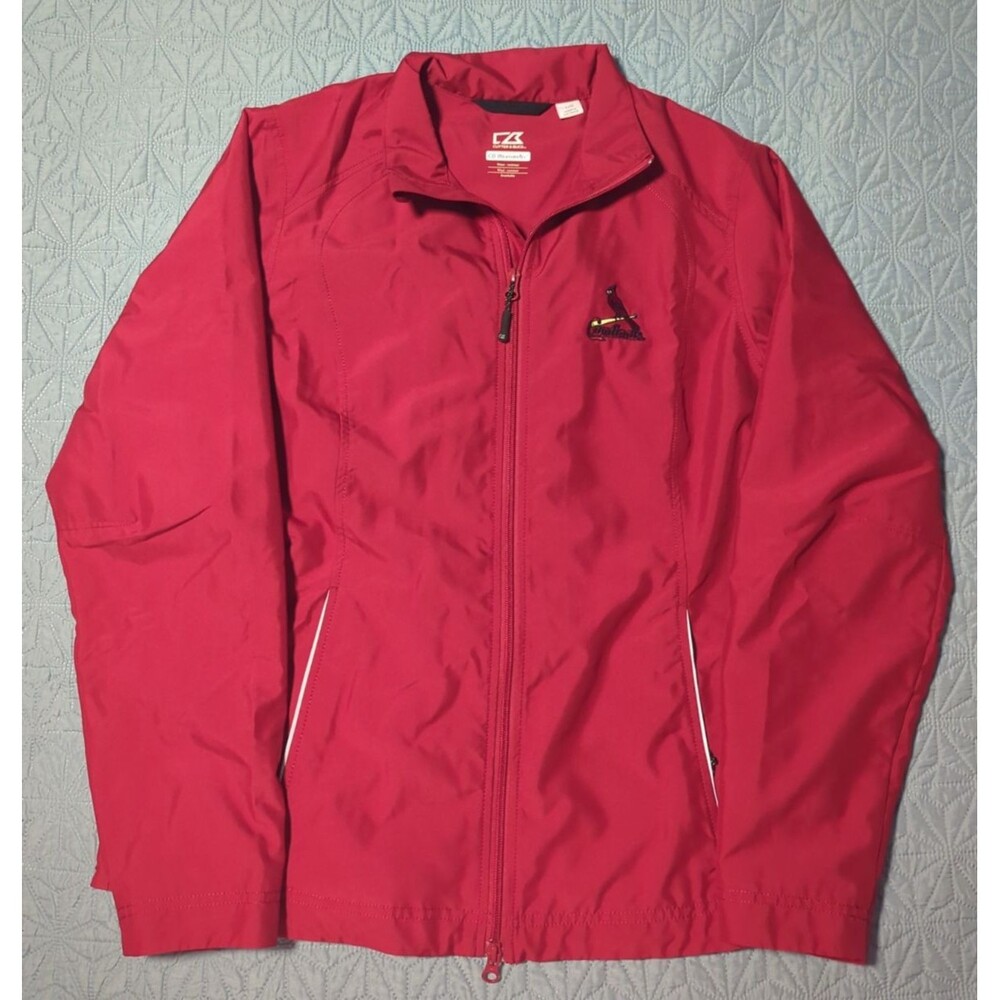 St. Louis Cards Women's L Cutter & Buck Weather Tec Red Jacket Water Resistant